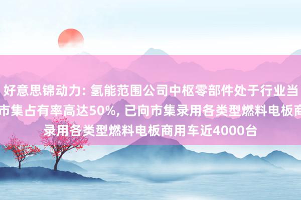 好意思锦动力: 氢能范围公司中枢零部件处于行业当先地位, 膜电极市集占有率高达50%, 已向市集录用各类型燃料电板商用车近4000台